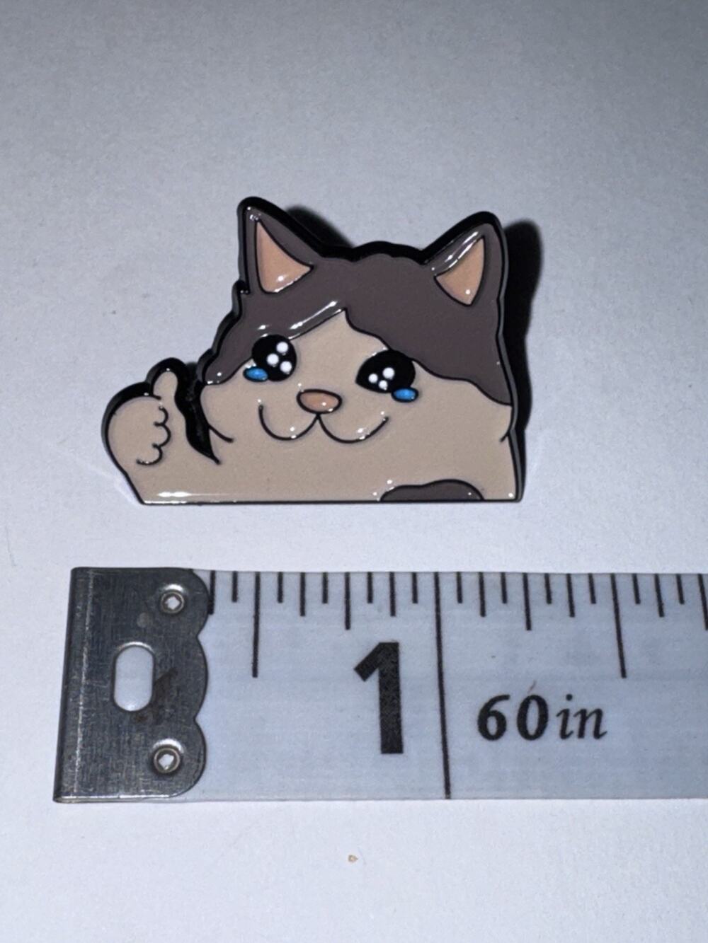 Thumbs Up Cat Kitten Pin Brooch